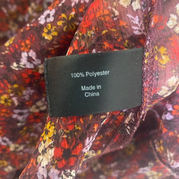 Lane Bryant Tunic Top Womens Plus Size 22/24 Floral Sheer Asymmetrical Laganlook - Picture 3 of 10